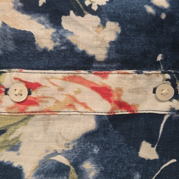 Lauren Ralph Lauren Relaxed Fit Floral Buttom Up Short-Sleeve Shirt Size XL - Picture 7 of 13